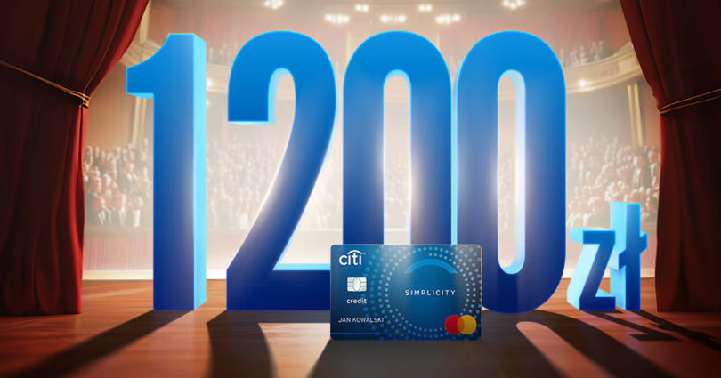 1200 zł premii i zwolnienie z opłat z kartą kredytową Citi Simplicity